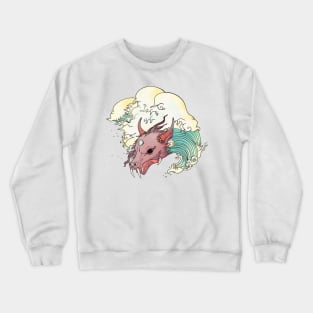 Asian Wave Dragon Crewneck Sweatshirt